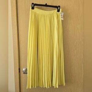 New Cinq a Sept Yellow Pleated Skirt (2)